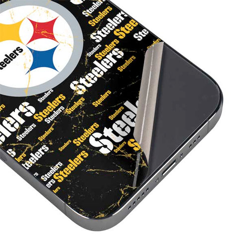 NFL Pittsburgh Steelers Black Blast iPhone 14 Pro Skin