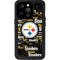 NFL Pittsburgh Steelers Black Blast iPhone 14 Pro Waterproof Case
