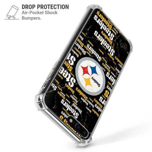 NFL Pittsburgh Steelers Black Blast iPhone 7/8 Plus Clear Case