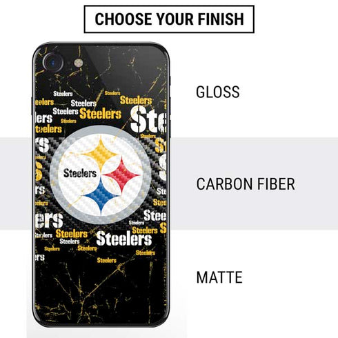 NFL Pittsburgh Steelers Black Blast iPhone SE (2nd & 3rd Gen) Skin