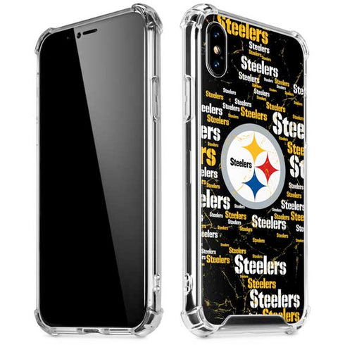 NFL Pittsburgh Steelers Black Blast iPhone X/XS Clear Case