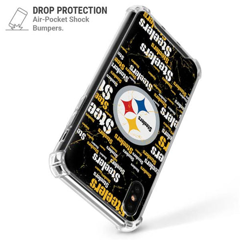 NFL Pittsburgh Steelers Black Blast iPhone X/XS Clear Case