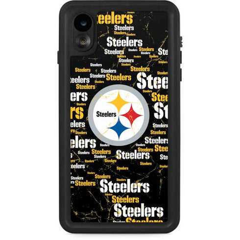NFL Pittsburgh Steelers Black Blast iPhone XR Waterproof Case