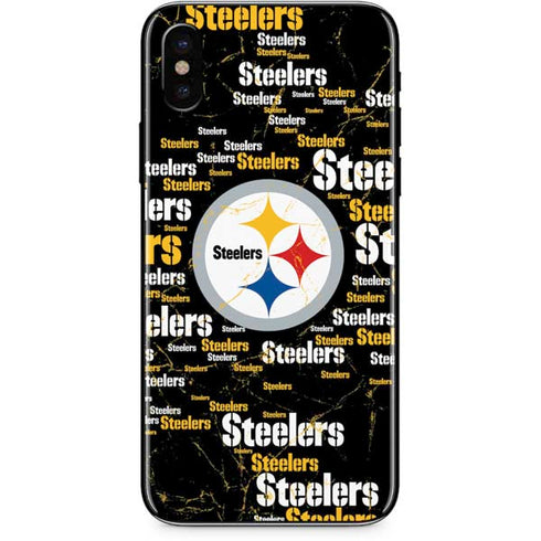 NFL Pittsburgh Steelers Black Blast iPhone XS Max Skin