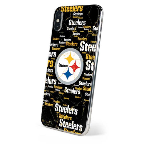 NFL Pittsburgh Steelers Black Blast iPhone XS Max Skin