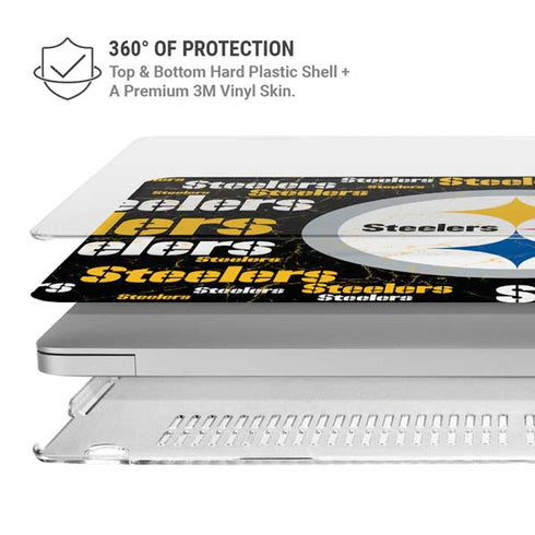 NFL Pittsburgh Steelers Black Blast MacBook Air 13in M1 (2021) Case plus Skin