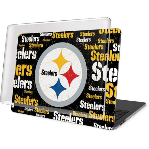 NFL Pittsburgh Steelers Black Blast MacBook Pro 15in (2016-19) Case plus Skin