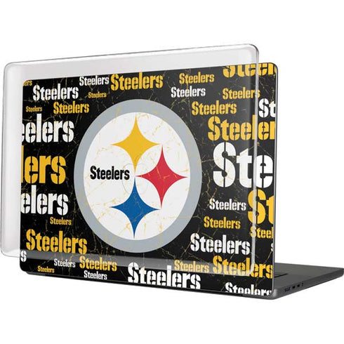 NFL Pittsburgh Steelers Black Blast MacBook Pro 16in (2021-25) Case plus Skin