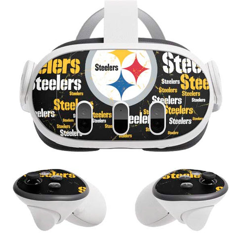 NFL Pittsburgh Steelers Black Blast Meta Quest 3 Skin