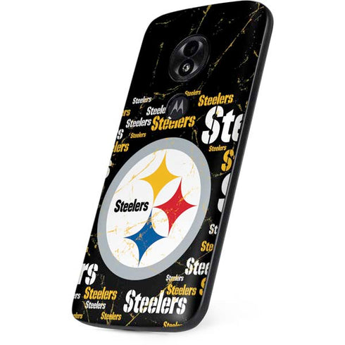 NFL Pittsburgh Steelers Black Blast Moto E5 Play Skin