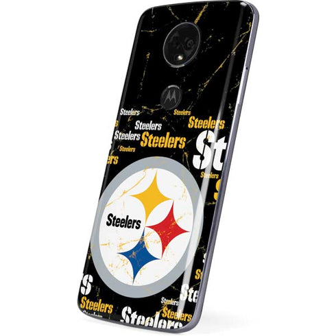 NFL Pittsburgh Steelers Black Blast Moto E5 Plus Skin
