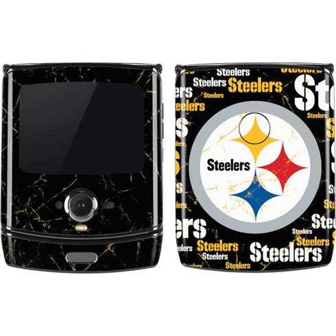 NFL Pittsburgh Steelers Black Blast Motorola RAZR Skin