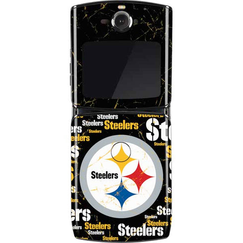 NFL Pittsburgh Steelers Black Blast Motorola RAZR Skin