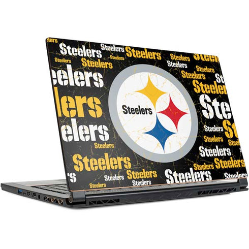NFL Pittsburgh Steelers Black Blast MSI GS65 Stealth Laptop Skin
