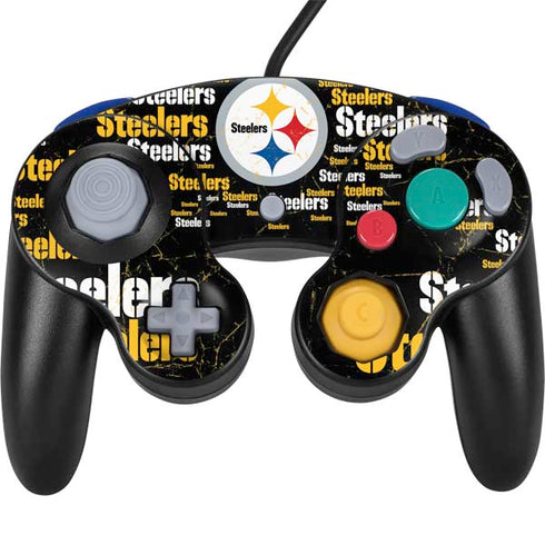 NFL Pittsburgh Steelers Black Blast Nintendo GameCube Controller Skin