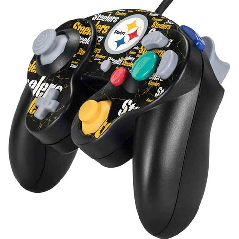 NFL Pittsburgh Steelers Black Blast Nintendo GameCube Controller Skin