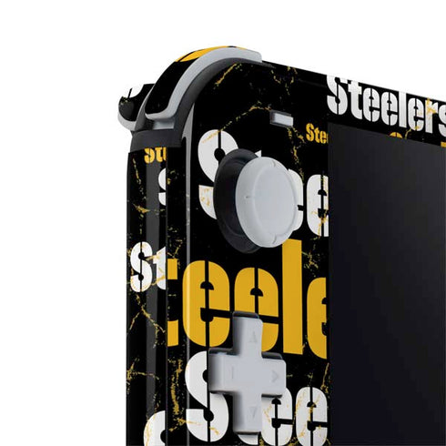 NFL Pittsburgh Steelers Black Blast Nintendo Switch Lite Skin