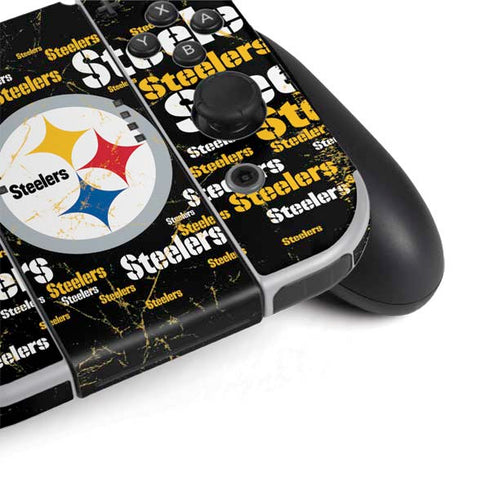 NFL Pittsburgh Steelers Black Blast Nintendo Switch OLED (2021) Skin