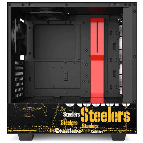 NFL Pittsburgh Steelers Black Blast NZXT H510 Compact ATX Mid-Tower Case Skin
