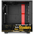 NFL Pittsburgh Steelers Black Blast NZXT H510 Compact ATX Mid-Tower Case Skin