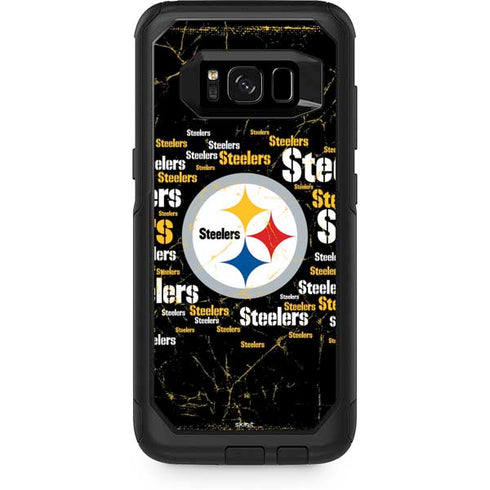 NFL Pittsburgh Steelers Black Blast Otterbox Commuter Galaxy Skin