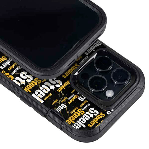 NFL Pittsburgh Steelers Black Blast Otterbox Defender iPhone Skin