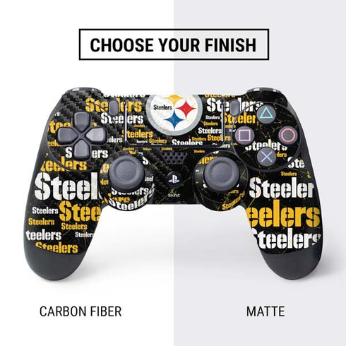 NFL Pittsburgh Steelers Black Blast PS4 Controller Skin