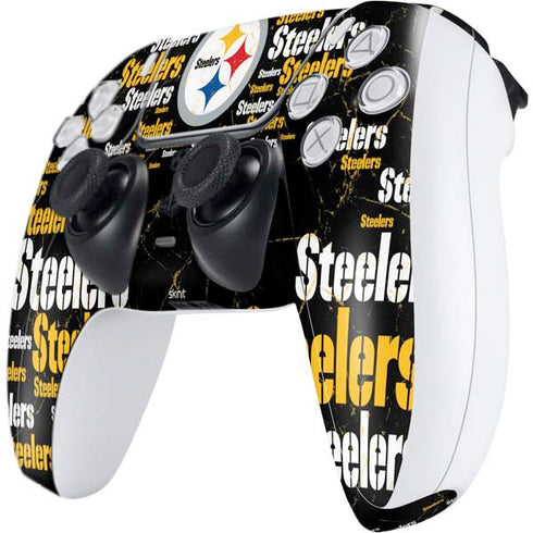 NFL Pittsburgh Steelers Black Blast PS5 Controller Skin