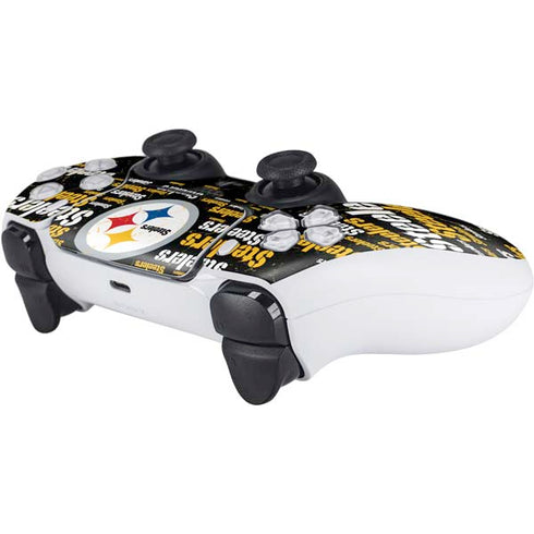 NFL Pittsburgh Steelers Black Blast PS5 Controller Skin