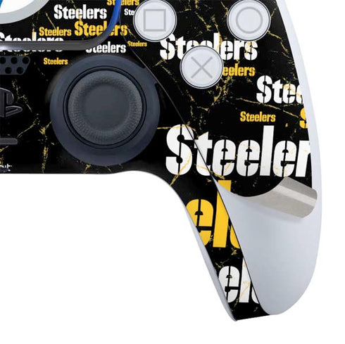 NFL Pittsburgh Steelers Black Blast PS5 Controller Skin