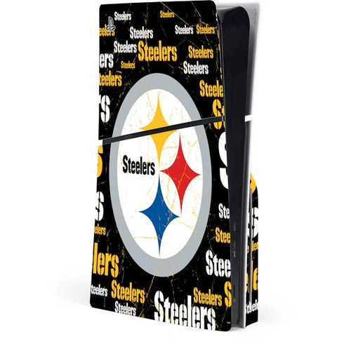 NFL Pittsburgh Steelers Black Blast PS5 Slim Disk Console Skin