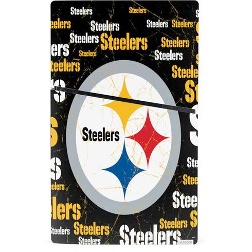 NFL Pittsburgh Steelers Black Blast PS5 Slim Digital Edition Console Skin