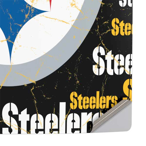 NFL Pittsburgh Steelers Black Blast PS5 Slim Digital Edition Console Skin
