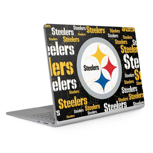 NFL Pittsburgh Steelers Black Blast Surface Book 2 15in Skin