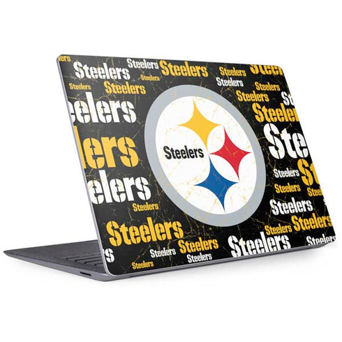 NFL Pittsburgh Steelers Black Blast Surface Laptop 3 13.5in Skin