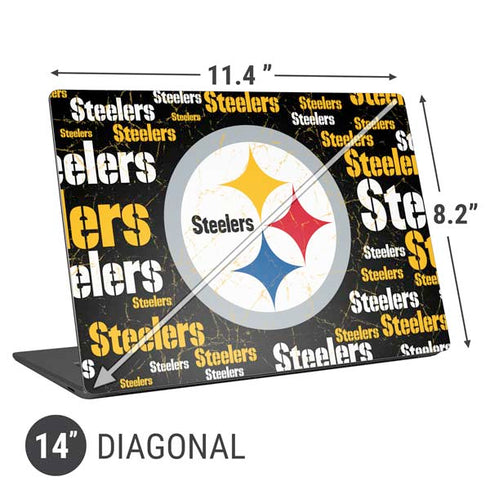 NFL Pittsburgh Steelers Black Blast Universal Laptop 14in (11.4 x 8.2in) Skin