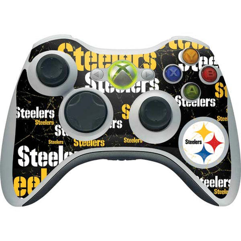 NFL Pittsburgh Steelers Black Blast Xbox 360 Wireless Controller Skin