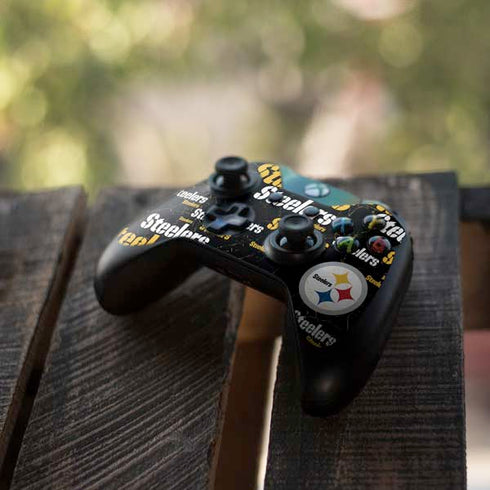 NFL Pittsburgh Steelers Black Blast Xbox One Controller Skin