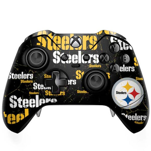 NFL Pittsburgh Steelers Black Blast Xbox One Elite Controller Skin