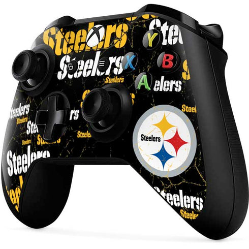 NFL Pittsburgh Steelers Black Blast Xbox One X Controller Skin