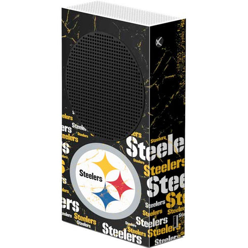 NFL Pittsburgh Steelers Black Blast Xbox Series S Console Skin