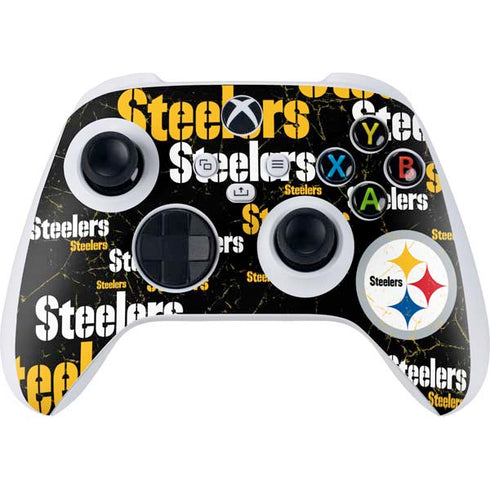 NFL Pittsburgh Steelers Black Blast Xbox Series S Controller Skin
