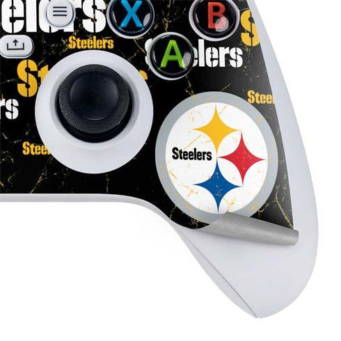 NFL Pittsburgh Steelers Black Blast Xbox Series S Controller Skin