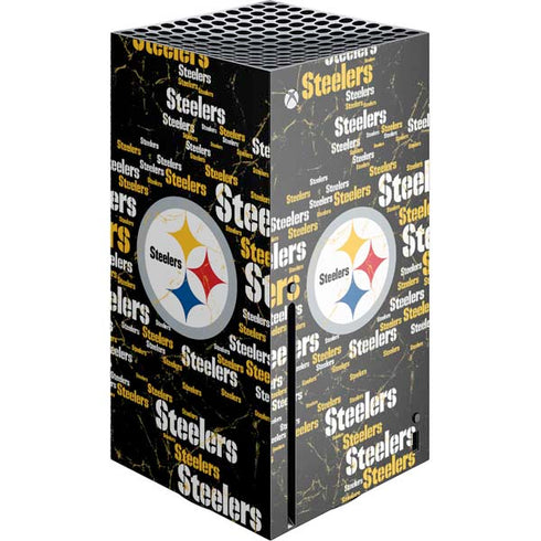 NFL Pittsburgh Steelers Black Blast Xbox Series X Console Skin