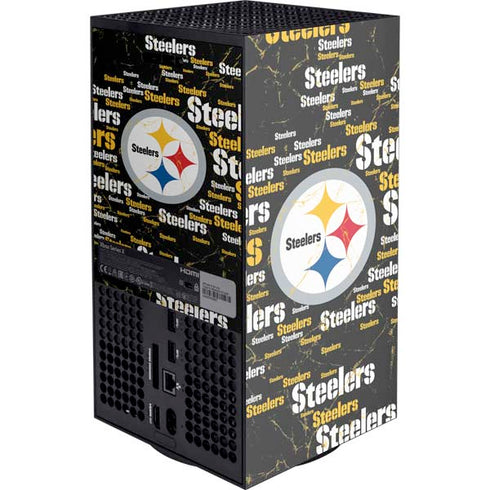 NFL Pittsburgh Steelers Black Blast Xbox Series X Console Skin