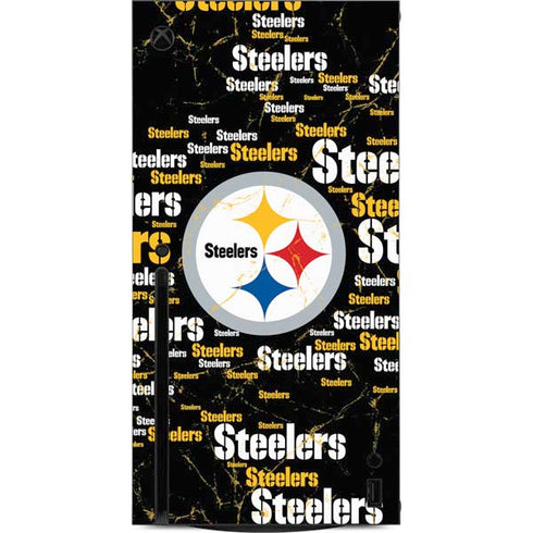 NFL Pittsburgh Steelers Black Blast Xbox Series X Console Skin