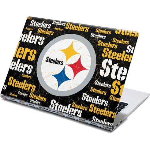 NFL Pittsburgh Steelers Black Blast Yoga 910 2-in-1 14in Touch-Screen Skin