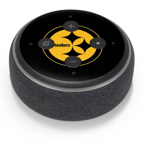 NFL Pittsburgh Steelers Black Performance Series Amazon Echo Dot Skin