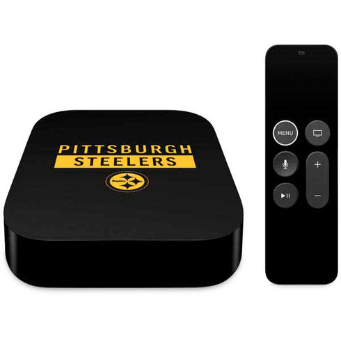 NFL Pittsburgh Steelers Black Performance Series Apple TV Skin