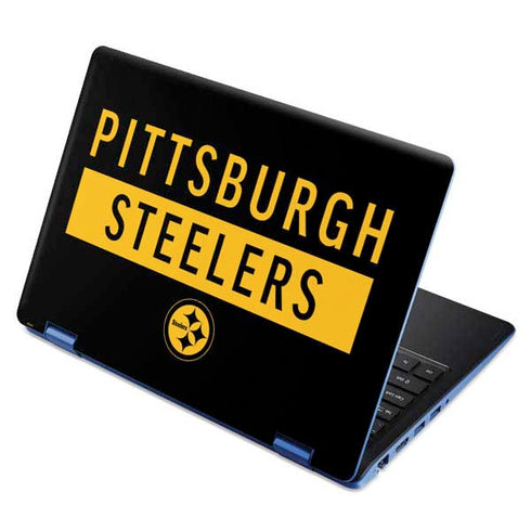 NFL Pittsburgh Steelers Black Performance Series Aspire R11 11.6in Skin